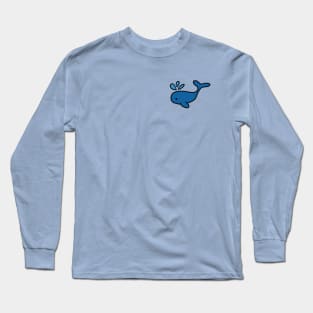 Simplistic Whale Doodle Long Sleeve T-Shirt